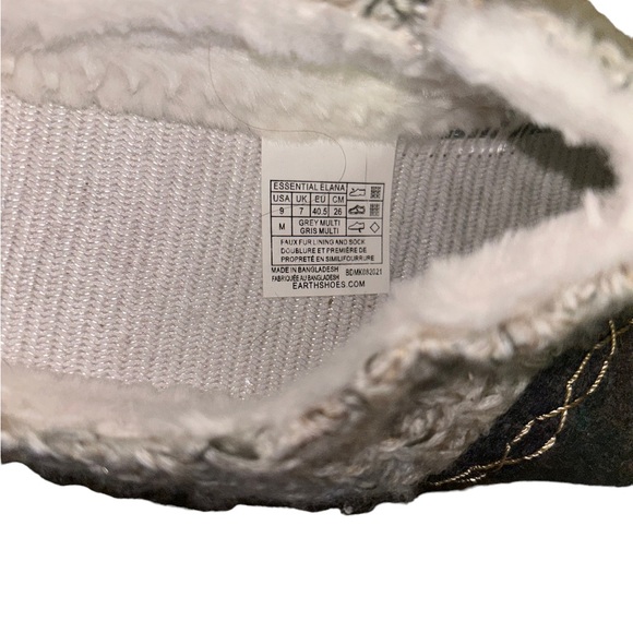 Earth Origins Elana Slip on gray Casual Shoes size 9 fur lined - Picture 6 of 6